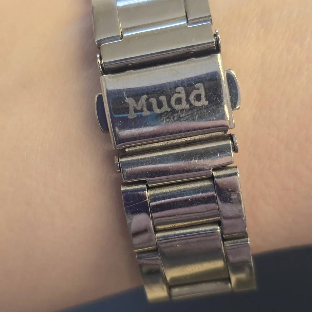 MUDD Y2K Leopard Print Face Silver-Tone Watch